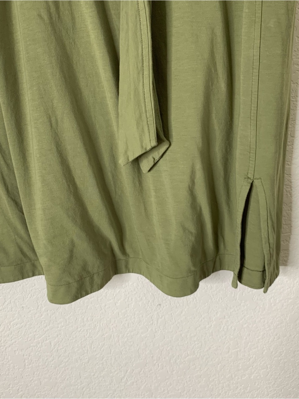 Lululemon womens green cotton wrap front SS shirt dress 8 - Picture 5 of 7